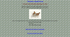 Desktop Screenshot of meadowsquailfarm.com